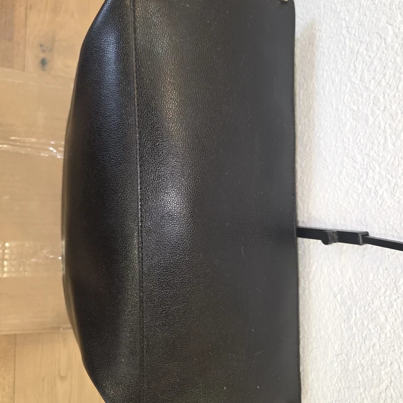 Kate Spade Black Leather Tote with Gold Accents - Picture 8 of 12